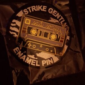 Retro Strike Gently Enamel Pin New With Tags Cassette Music